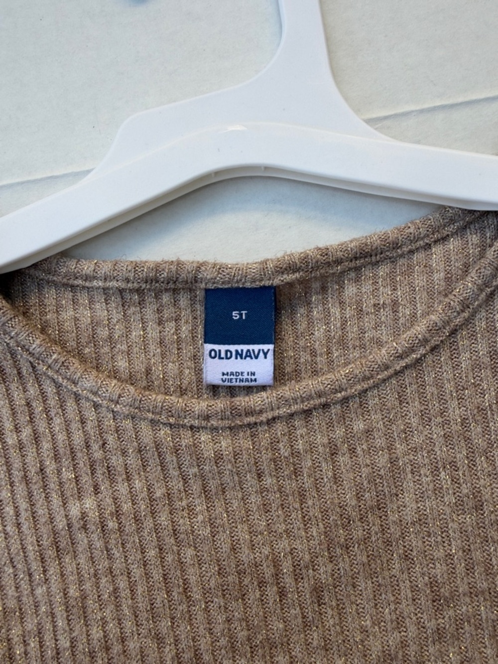 Old Navy Ribbed Knit Long-Sleeve Dress - Taupe - Picture 4 of 6
